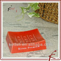 red glaze ceramic square soap dish